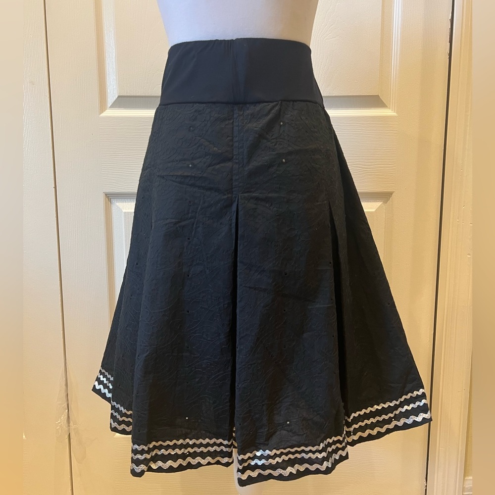 Maternity Mom-To-Be Black Stylish Black Eyelet Maternity Skirt